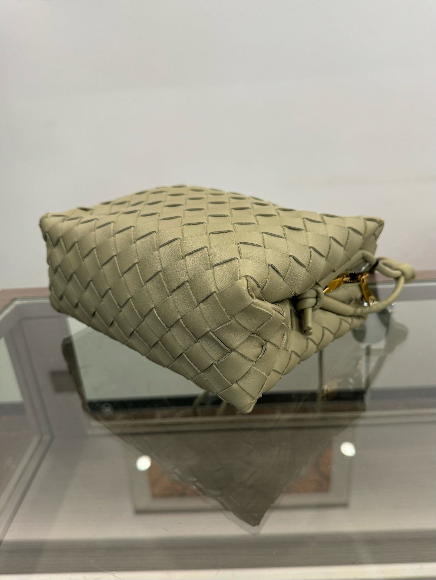 Bottega Veneta - Small Loop Camera Bag (Item 680255V1G112916) - Lambskin leather - Green - (small)