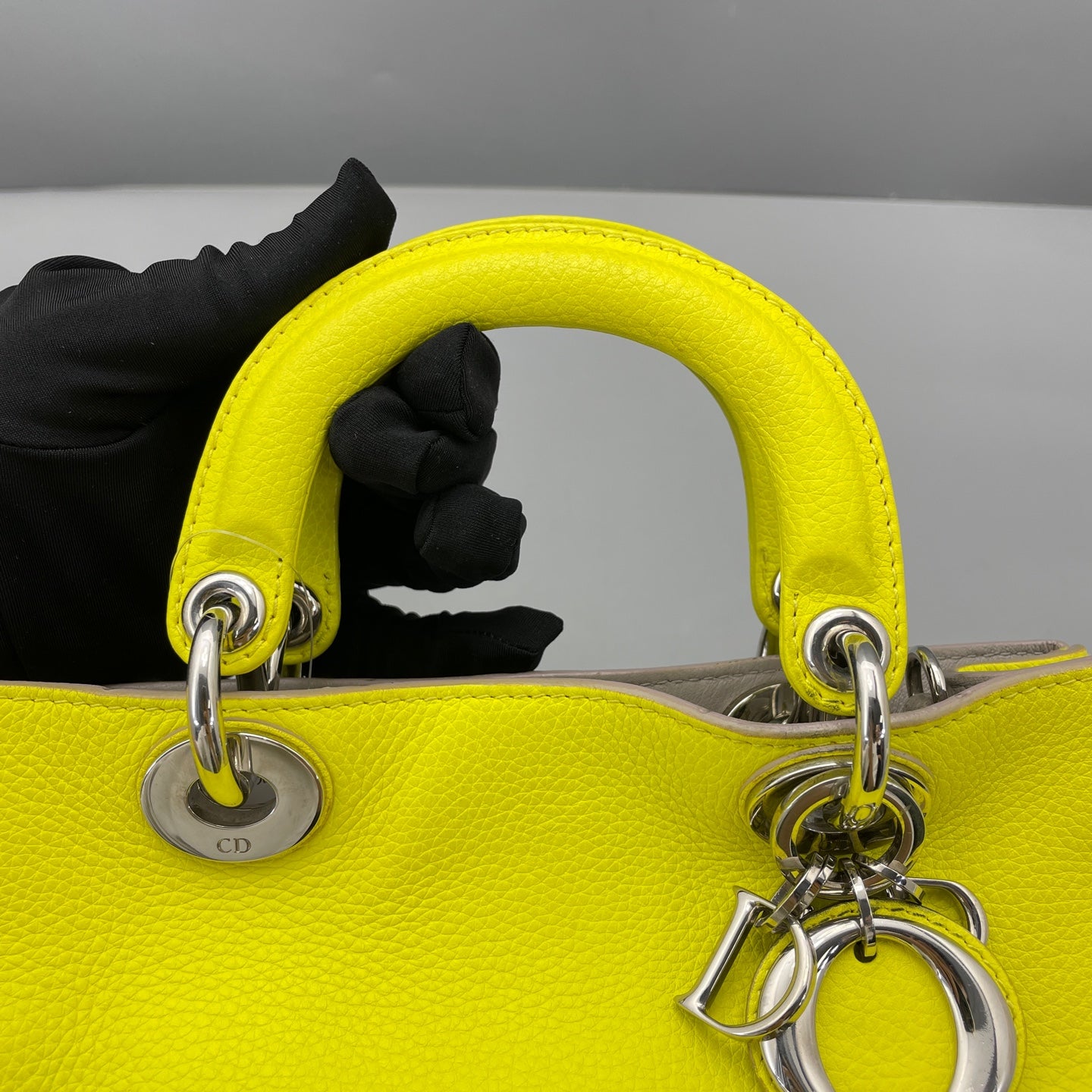Dior - Lady Dior Mini Tote - Leather - Yellow - (mini)