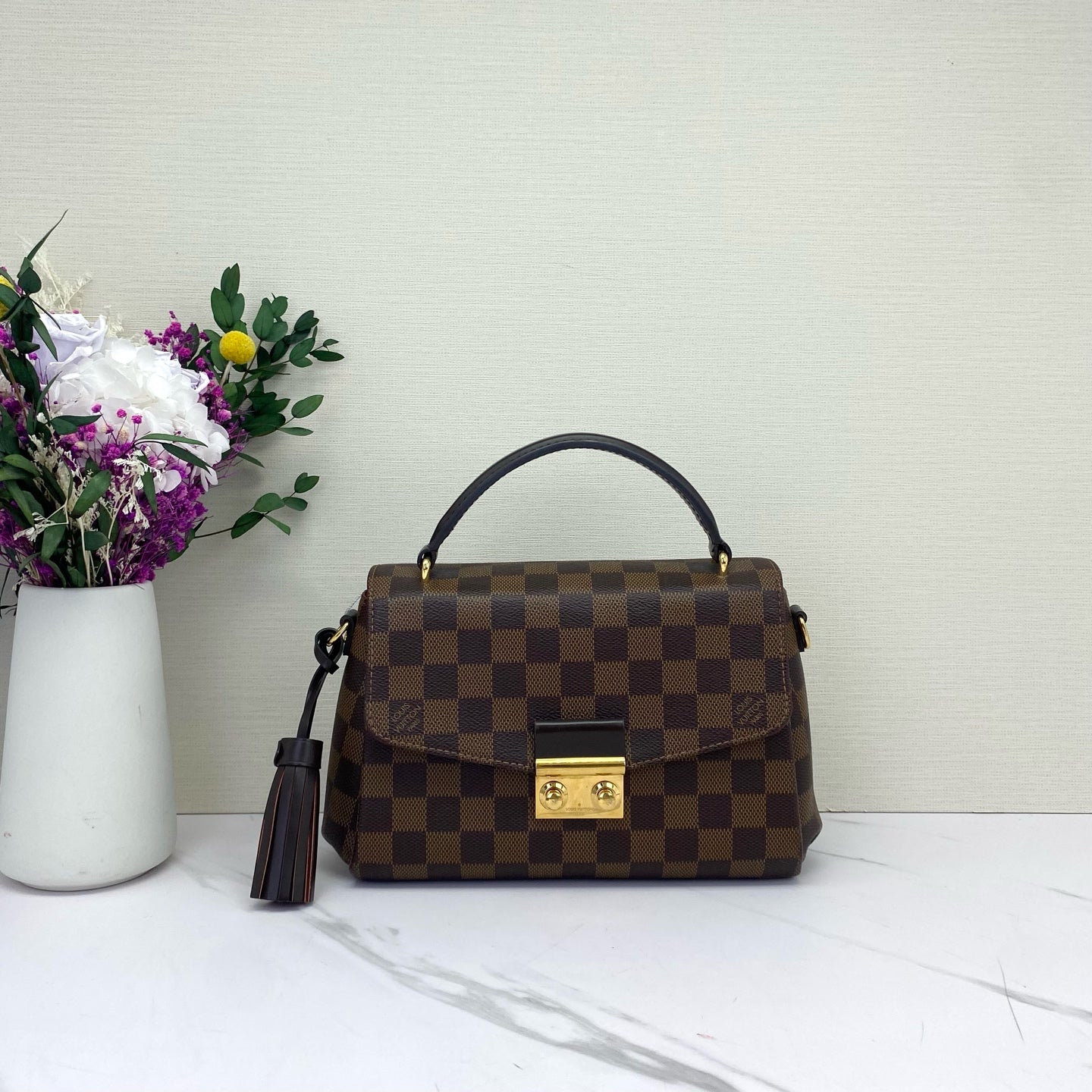 Louis Vuitton - Croisette - Damier Ebene coated canvas with leather trim - Brown - (Medium)