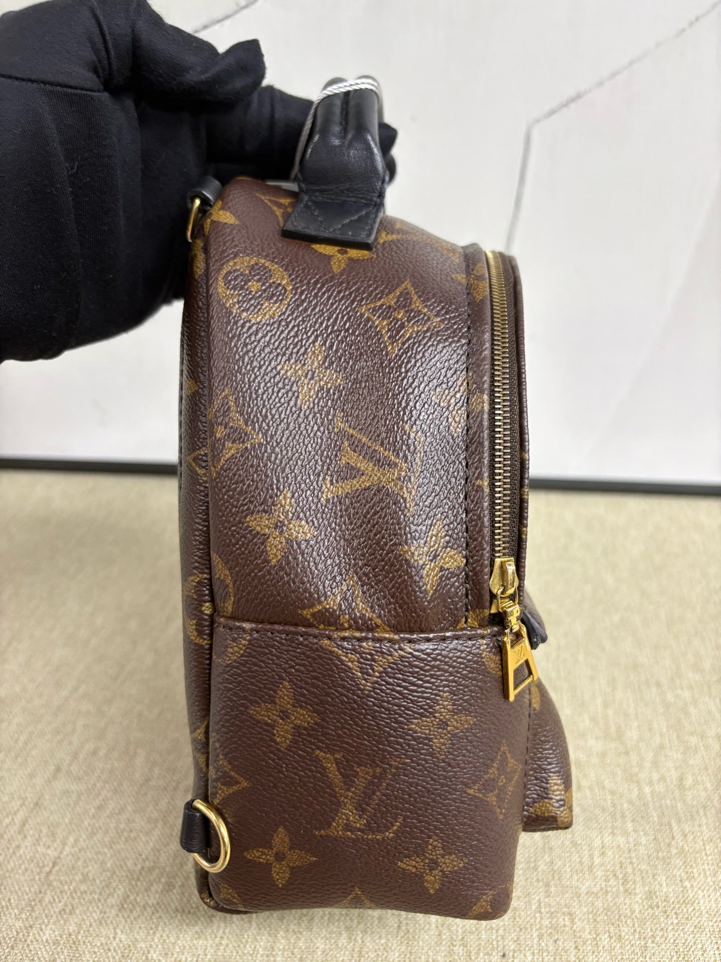 Louis Vuitton - Palm Springs Mini Backpack - Monogram coated canvas with leather trim - Brown - (mini)