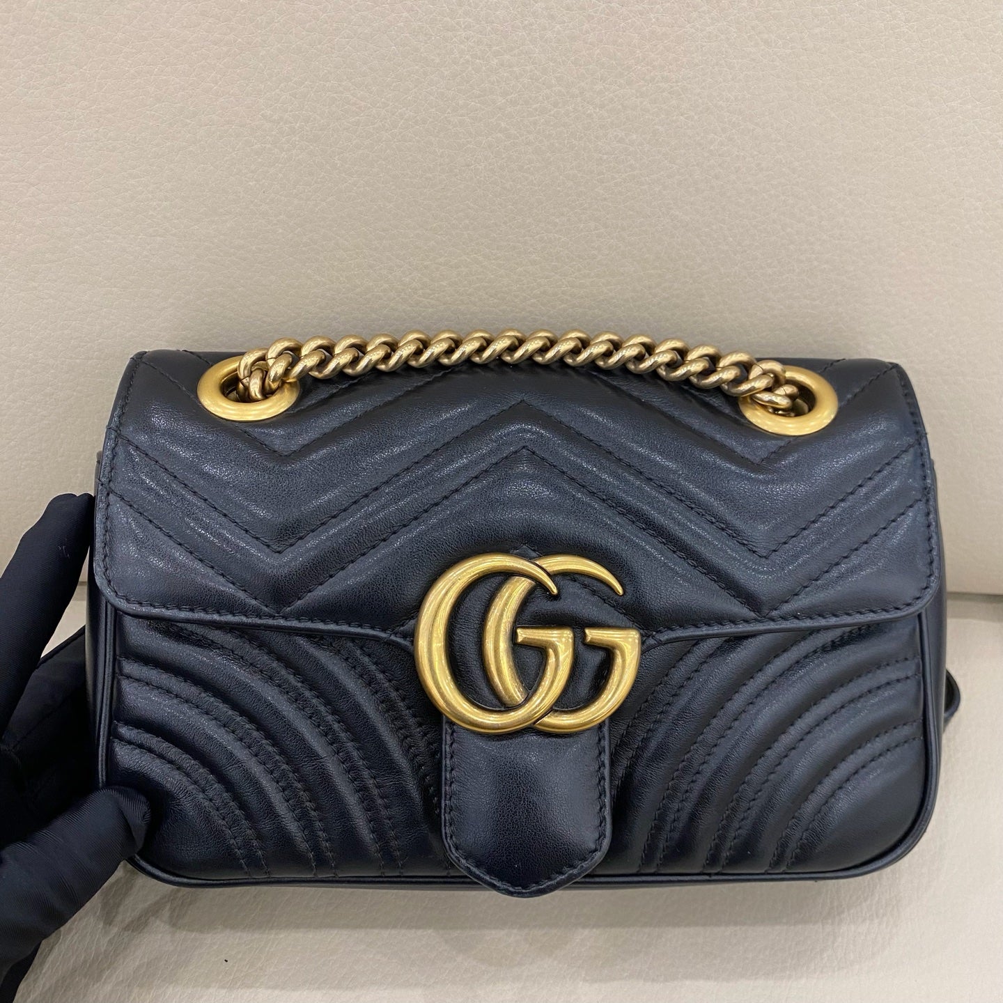 Gucci - GG Marmont Matelassé Mini Bag - Leather - Black - (mini)