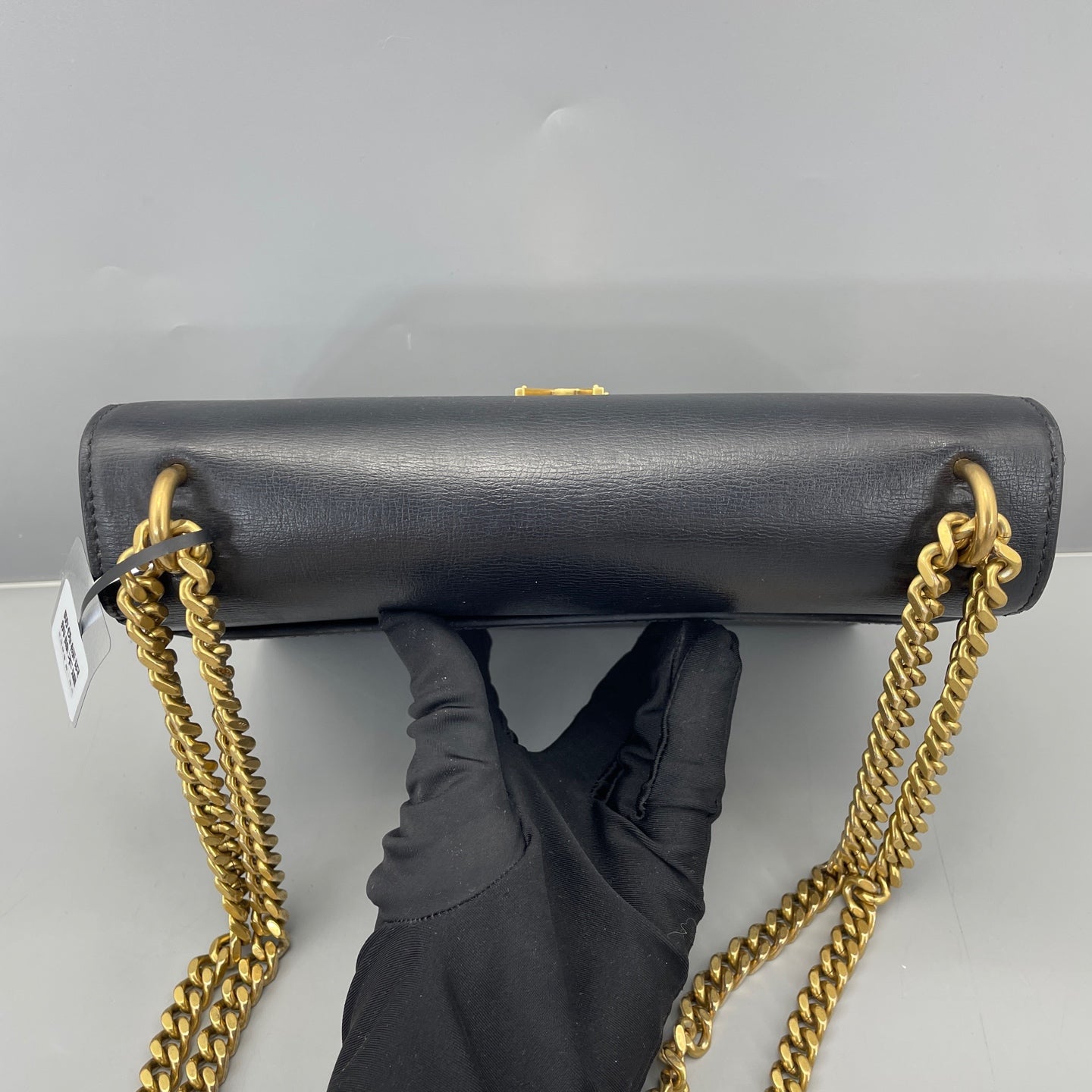 Saint Laurent - Sunset - Saffiano leather - Black with Gold-Tone Hardware - (medium)