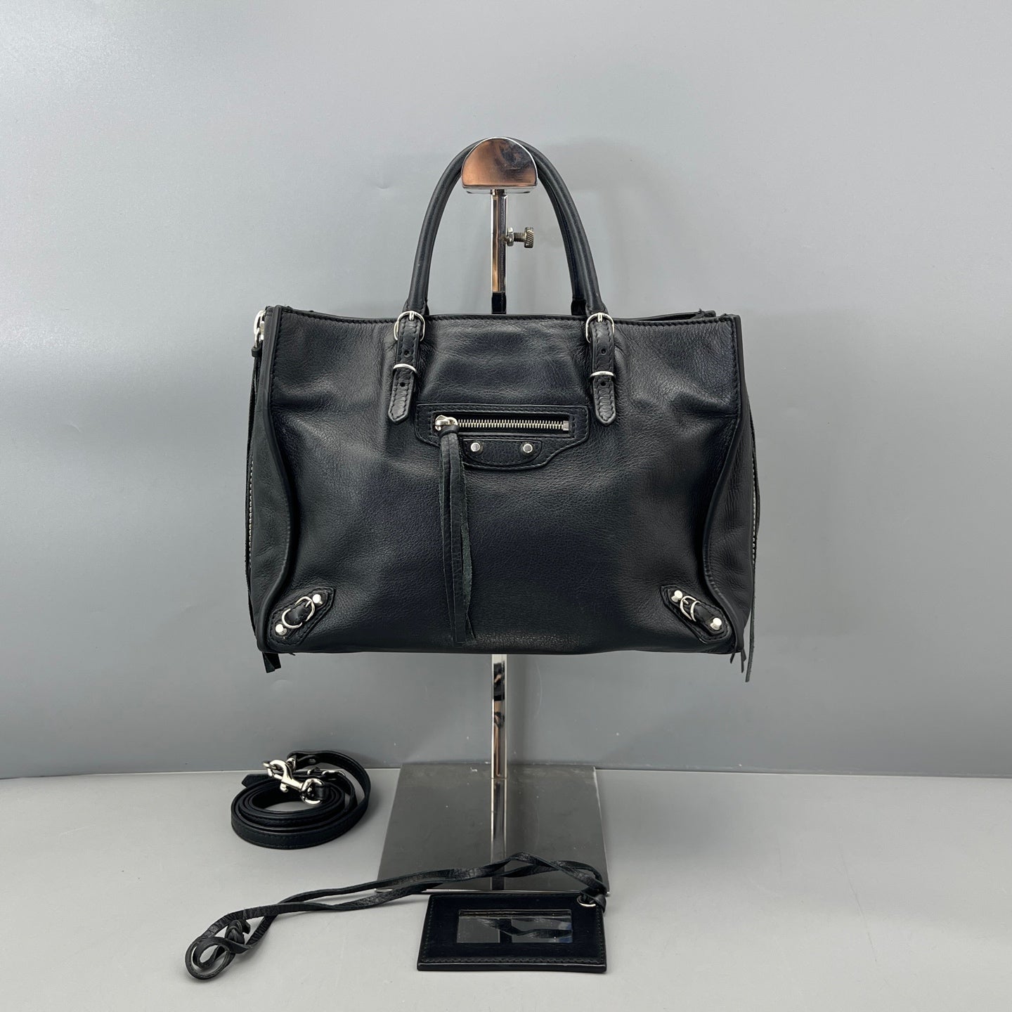 Balenciaga - Papier A4 Tote - Grained leather - Black - (small)