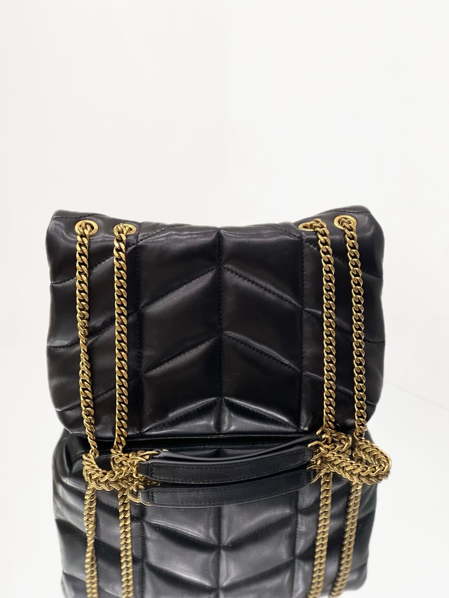Saint Laurent - Loulou Puffer Mini - Leather - Black - (mini)