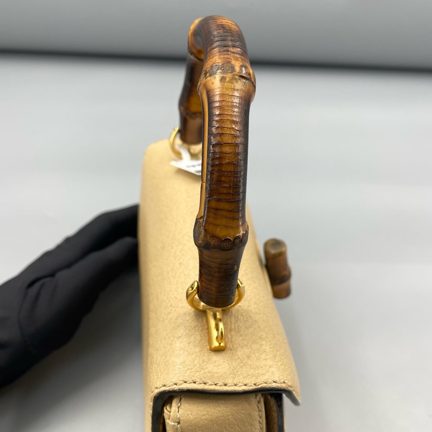 Gucci - Diana Bamboo Mini Top Handle Shoulder Bag - Grained leather - Milk Tea Beige with Gold-Tone Hardware - (Mini)