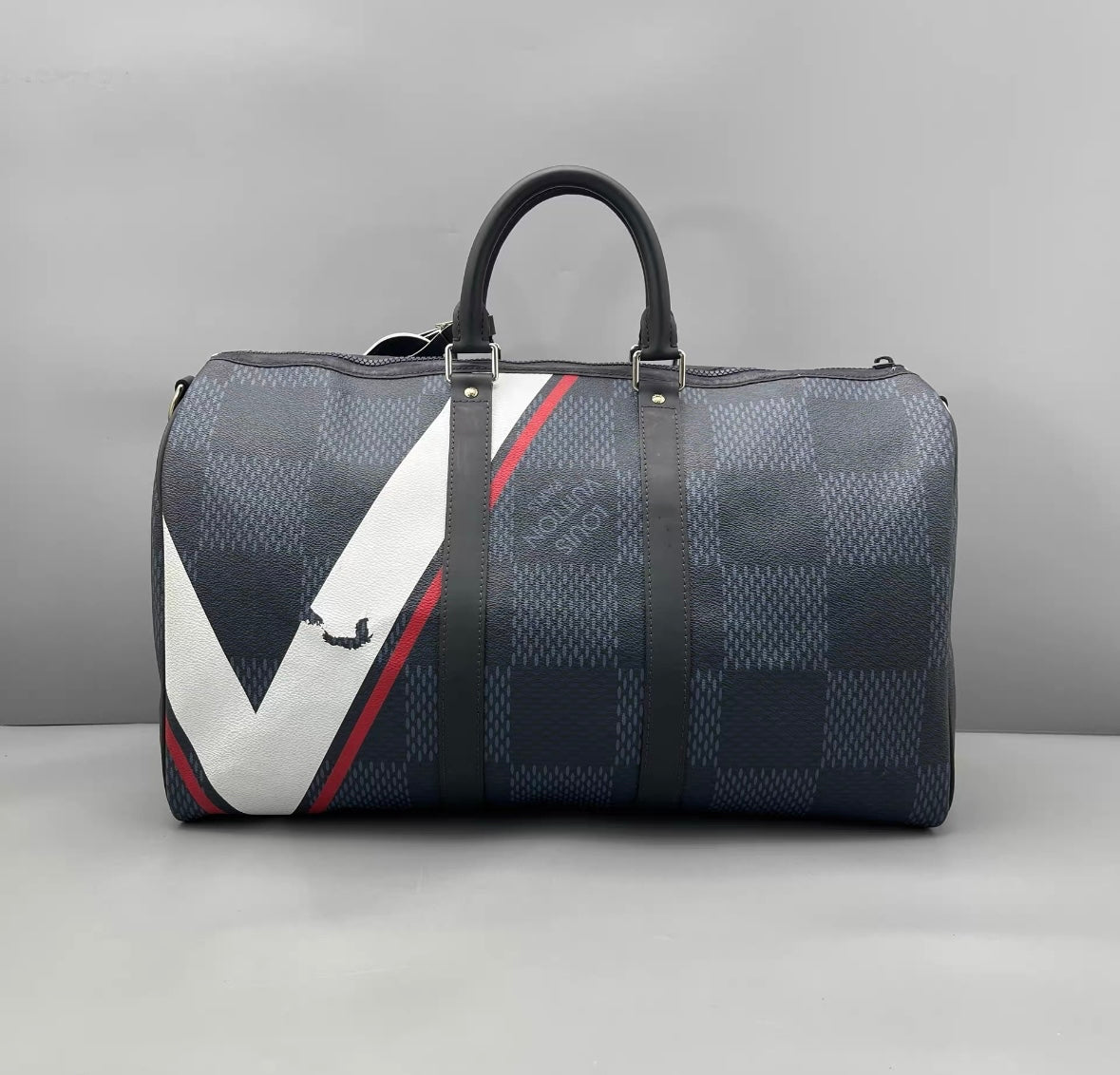 Louis Vuitton - Keepall Bandouliere 45 America's Cup Regatta - Coated canvas with leather trim - Navy Blue, White, and Red - (Large)