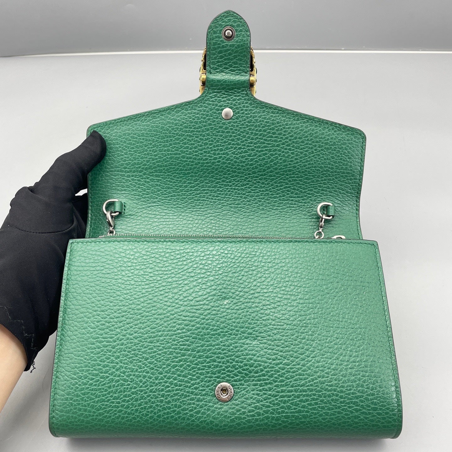 Gucci - Dionysus Wallet on Chain (WOC) - Grained leather - Green - (Small)