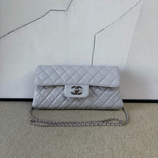 Chanel - Classic Flap Baguette Chain Bag - Lambskin leather - Grey - (Small)