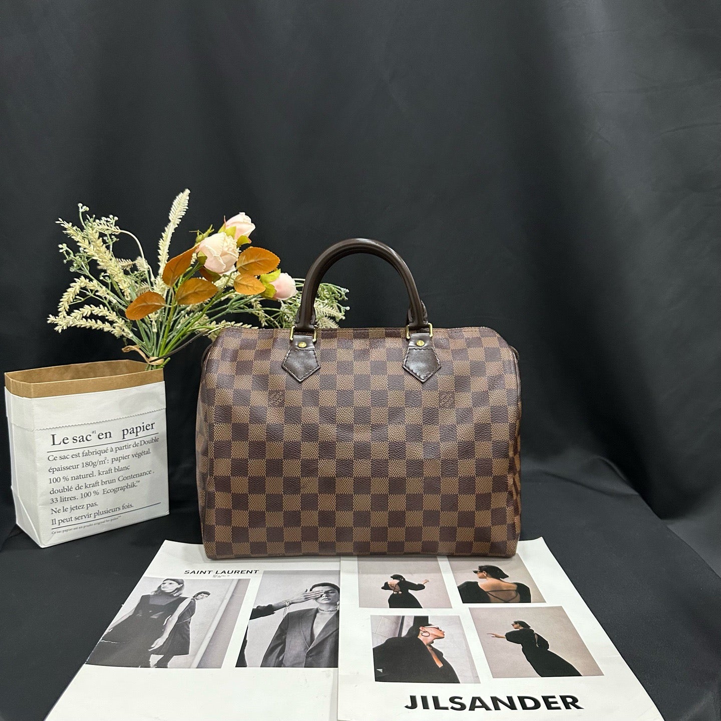 Louis Vuitton - Speedy 30 - Damier Ebene coated canvas with cowhide leather trim - Brown - (medium)