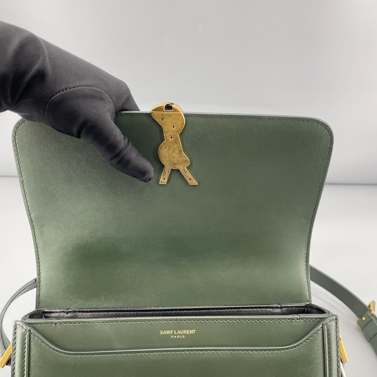 Saint Laurent - Solferino Shoulder Bag - Smooth Leather - Green - (medium)