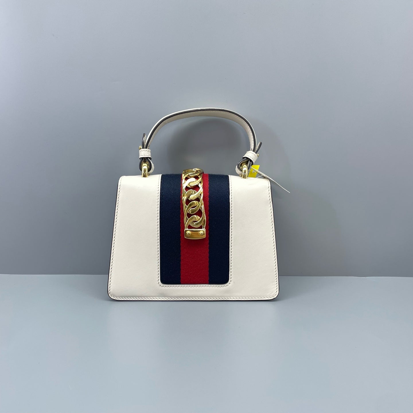 Gucci - Sylvie Top Handle Mini Bag - Leather - White - (small)