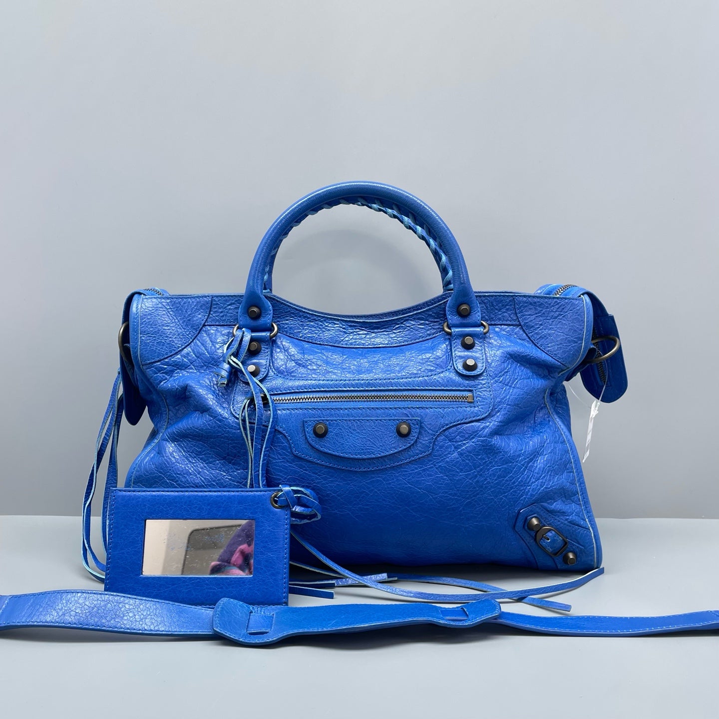 Balenciaga - City Bag - Lambskin leather - Blue - (medium)
