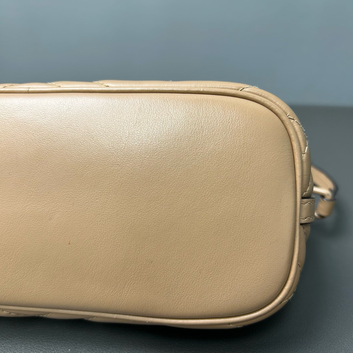 Gucci - GG Marmont Shoulder Bag - Leather - Beige - (Small)