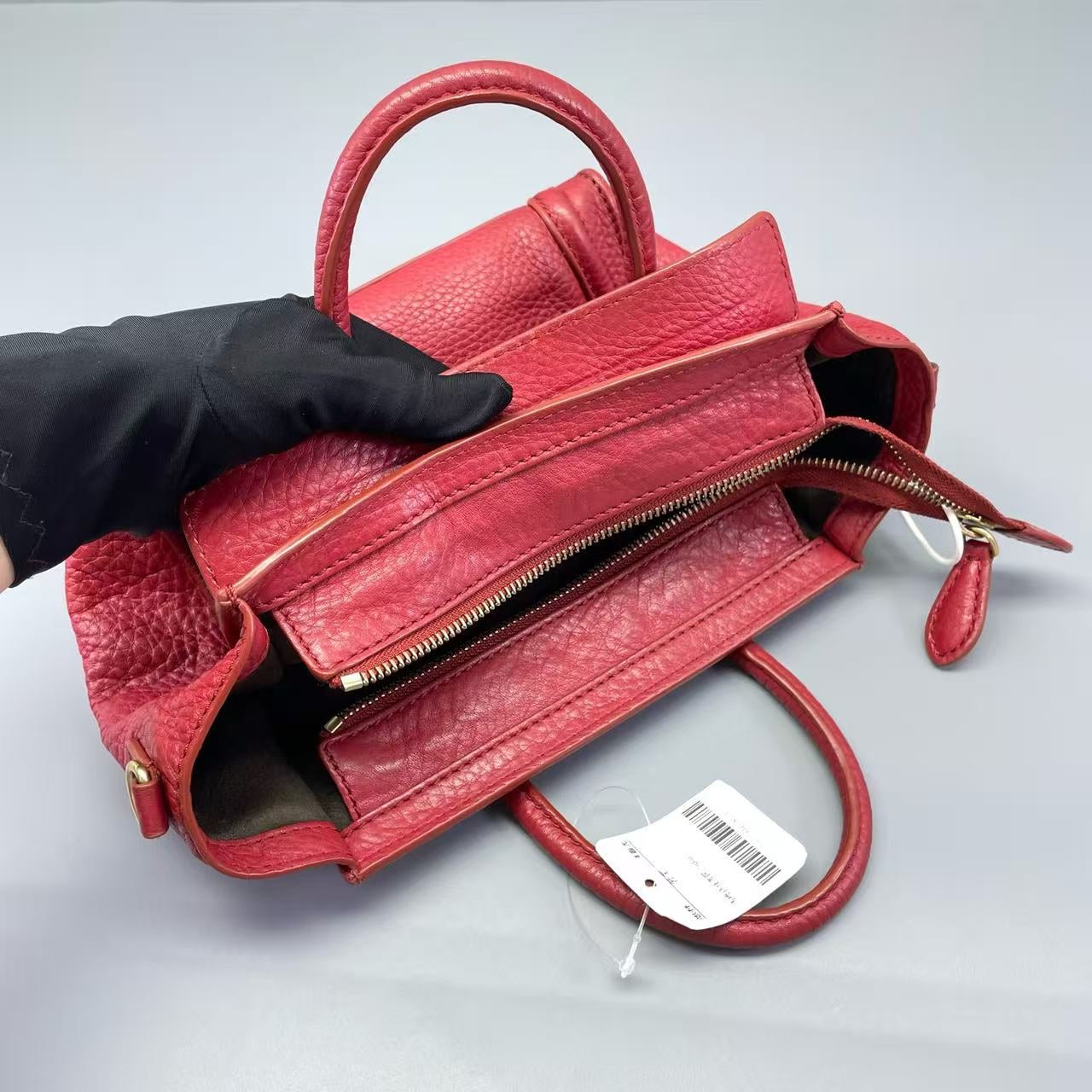 Celine - Luggage Nano - Grained calfskin leather - Red - (mini)