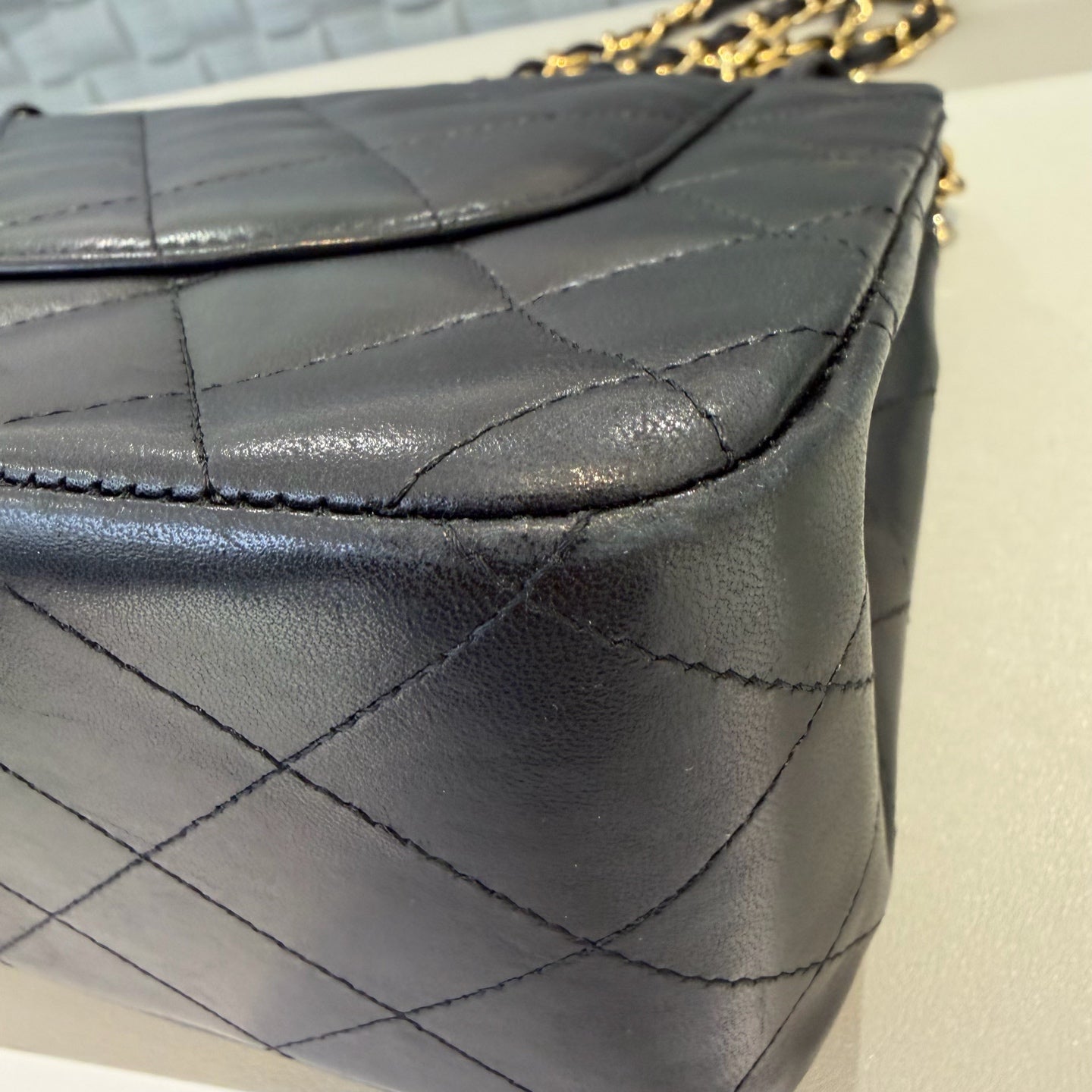 Chanel - Classic Flap Jumbo Double Flap Bag - Lambskin leather - Black - (Large)