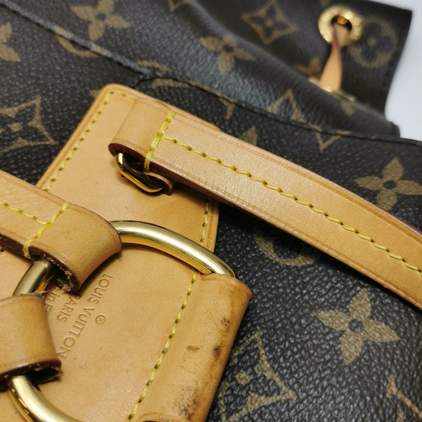 Louis Vuitton - Montsouris - Monogram coated canvas with natural cowhide leather trim - Brown - (medium)