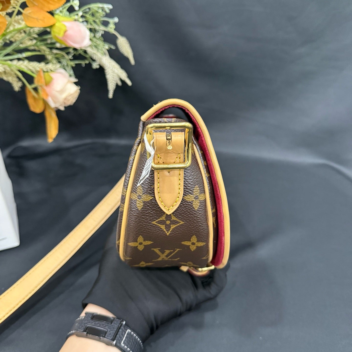 Louis Vuitton - Mini Saddle Bag - Monogram coated canvas with natural cowhide leather trim - Brown - (mini)