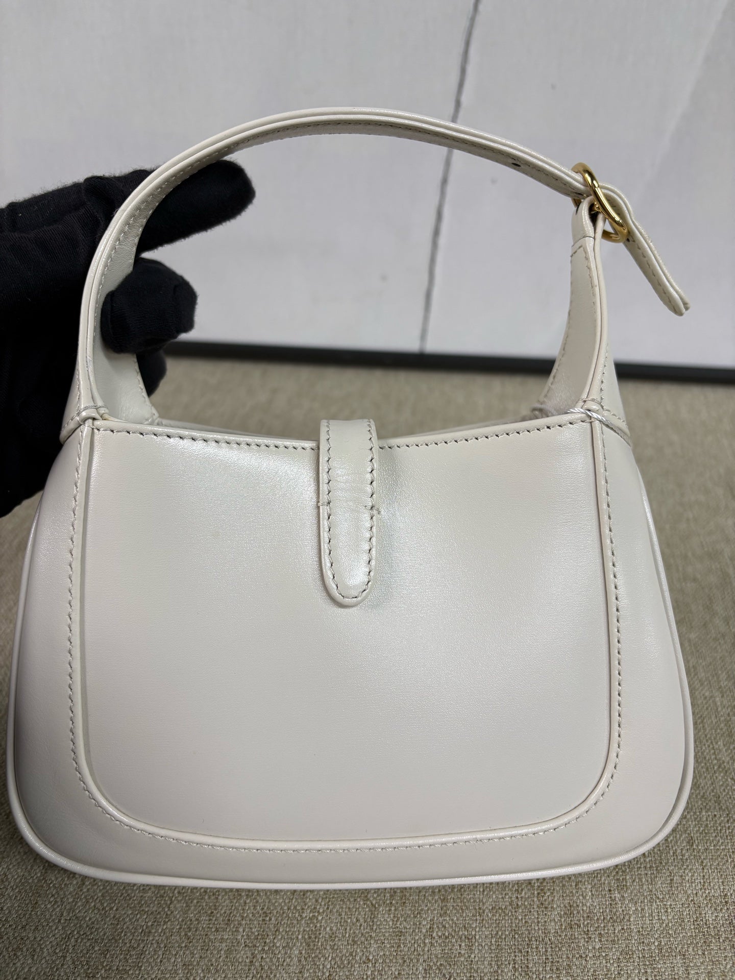 Gucci - Jackie 1961 Mini Shoulder Bag - Smooth leather - Off-white with Gold-Tone Hardware - (mini)