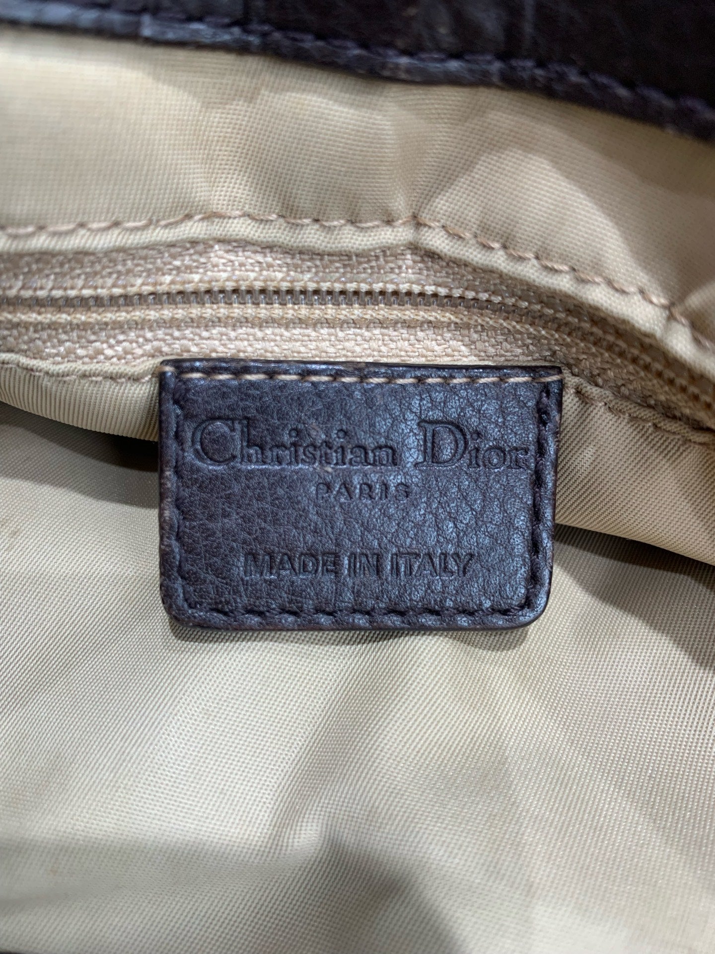 Dior - Vintage Utility Shoulder Bag - Dior Oblique Monogram Canvas with Leather Trim - Brown - (medium)
