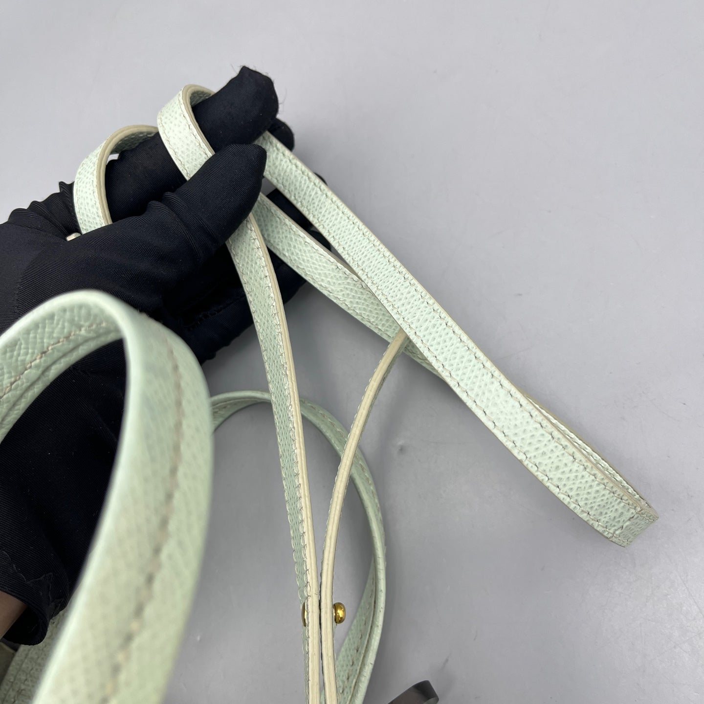 Celine - Bicolor Vertical Cabas Tote - Grained leather - Bicolor (Mint Green and Dark Grey) - (medium)
