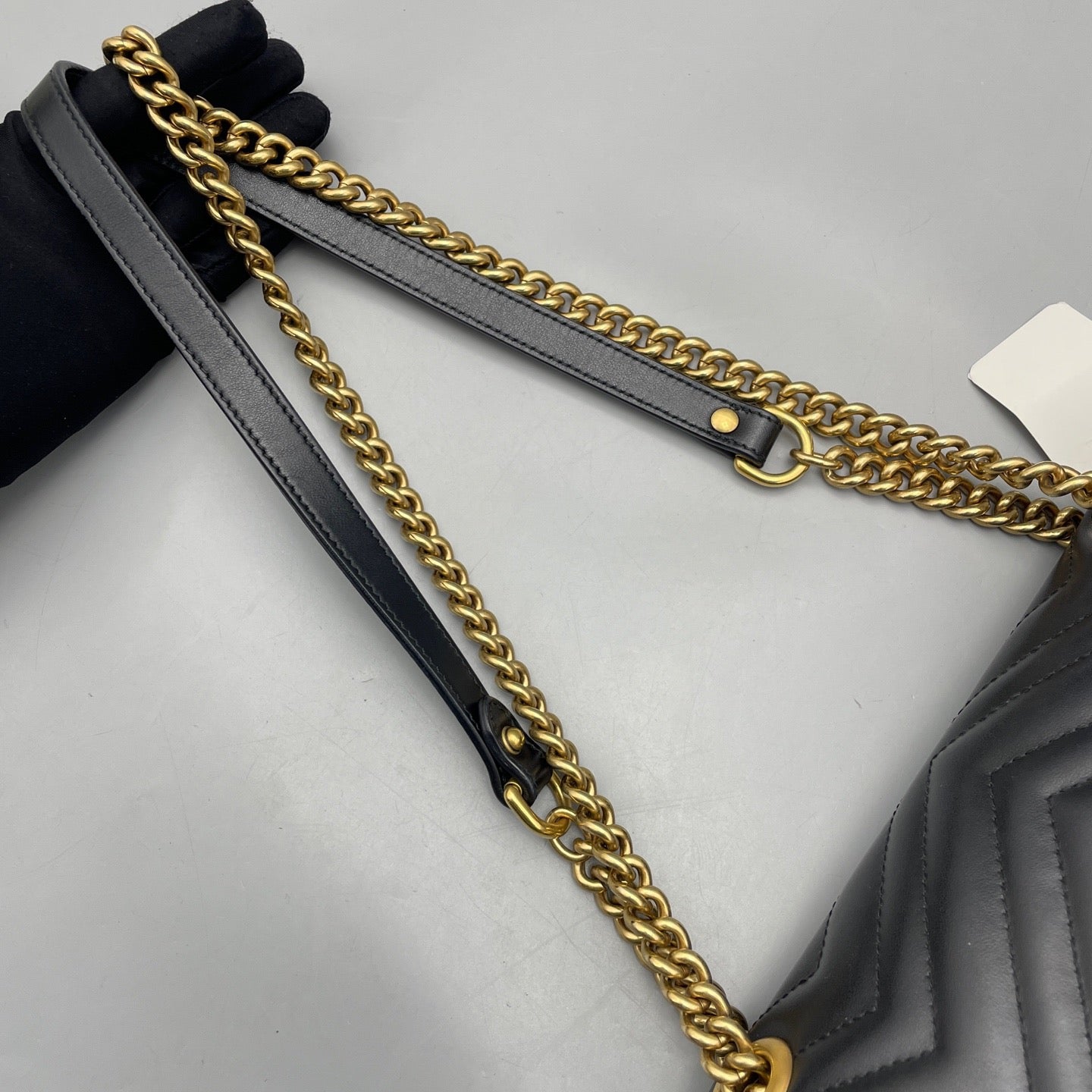 Gucci - Marmont Flap Bag 26 - Leather - Black - (Medium)