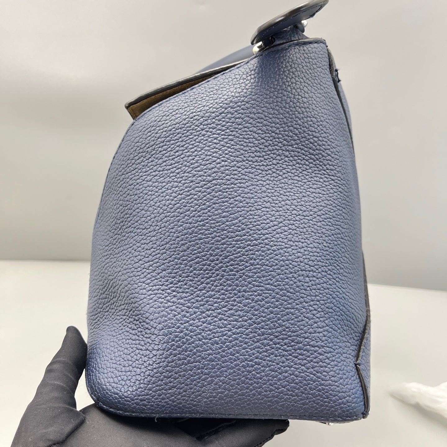 LOEWE - Puzzle Bag - Grained leather - Navy - (Large)