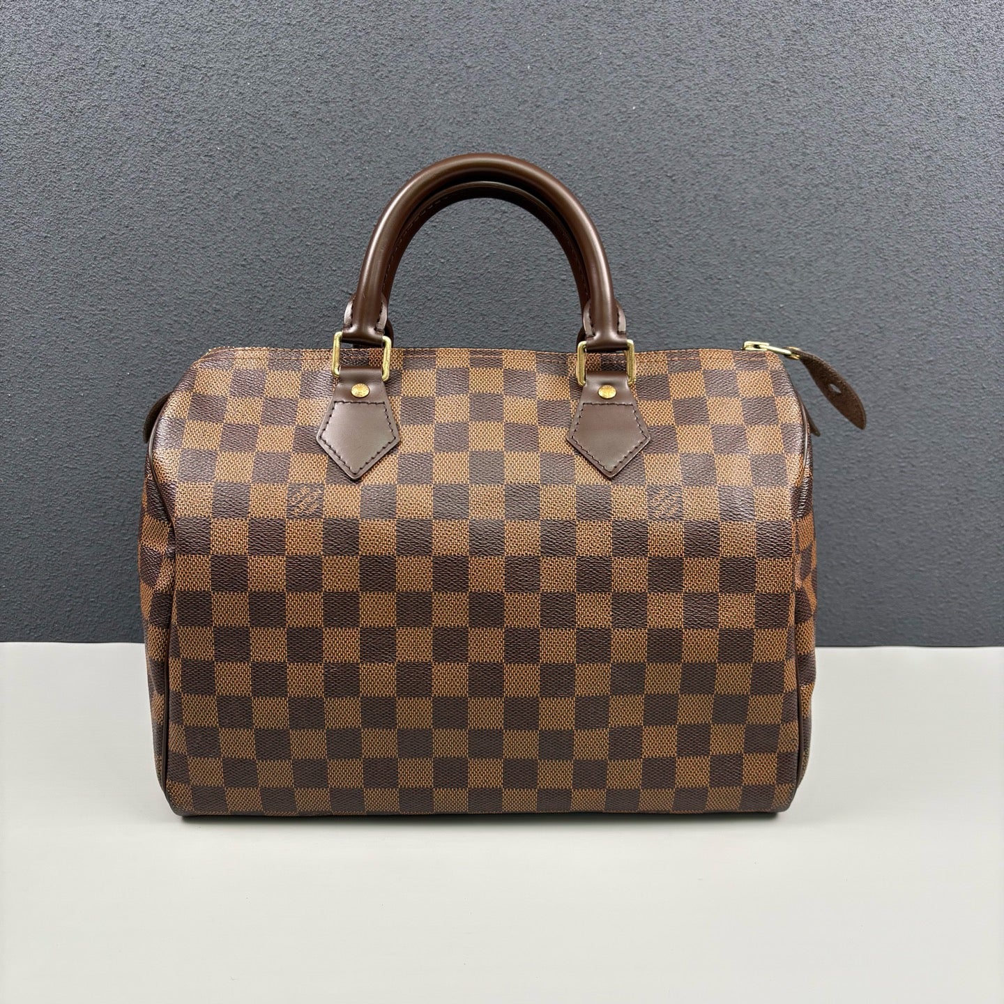 Louis Vuitton - Speedy 30 - Damier Ebene coated canvas with leather trim - Brown - (Medium)