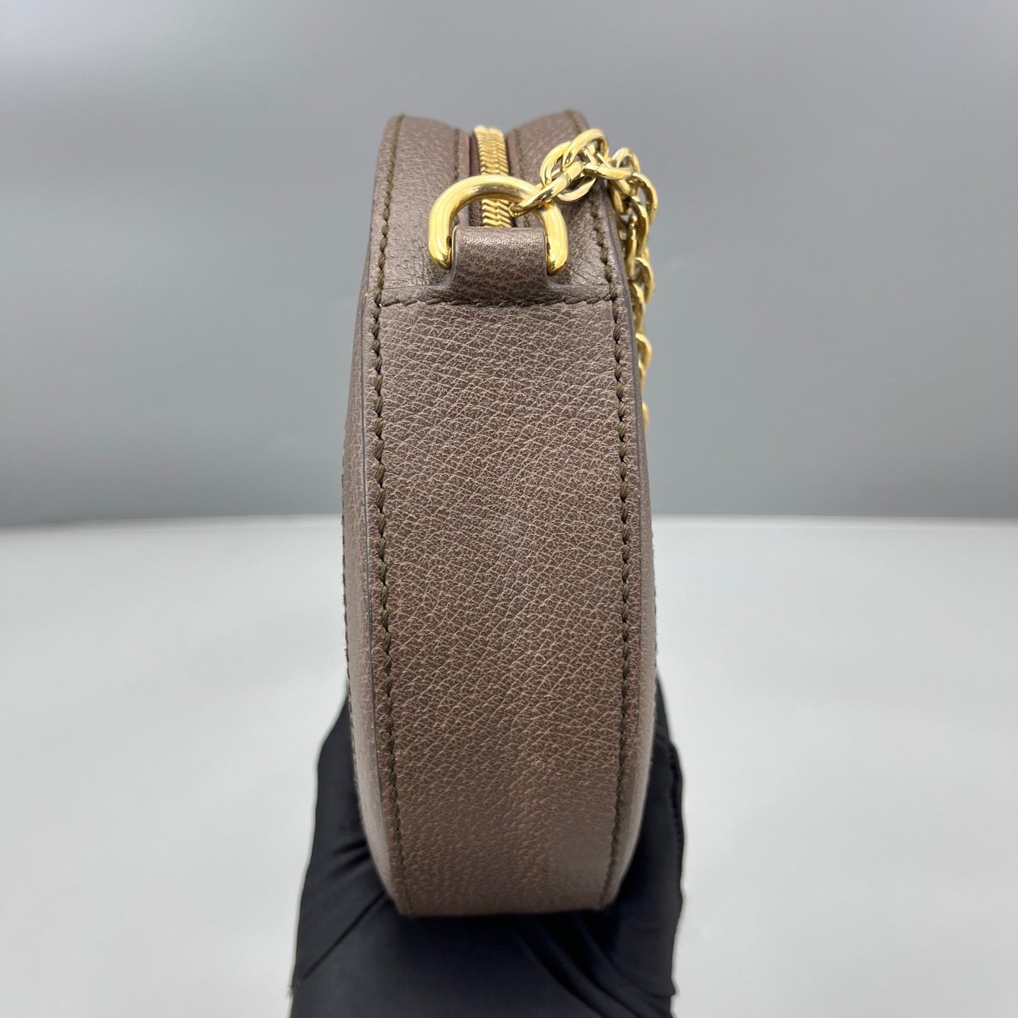 Gucci - Ophidia Round Mini Bag - GG Supreme canvas with leather trim - Brown - (mini)