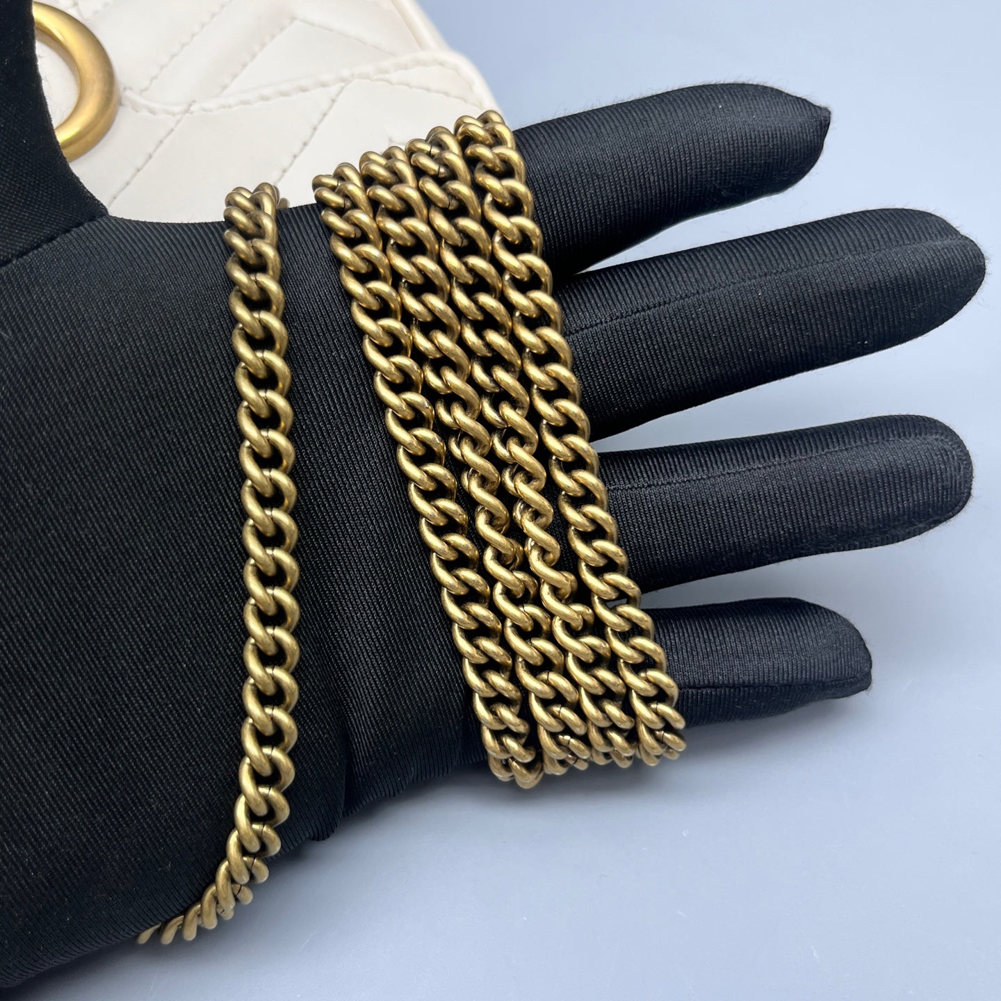 Gucci - GG Marmont Mini Chain Bag - Matelassé leather - White - (mini)