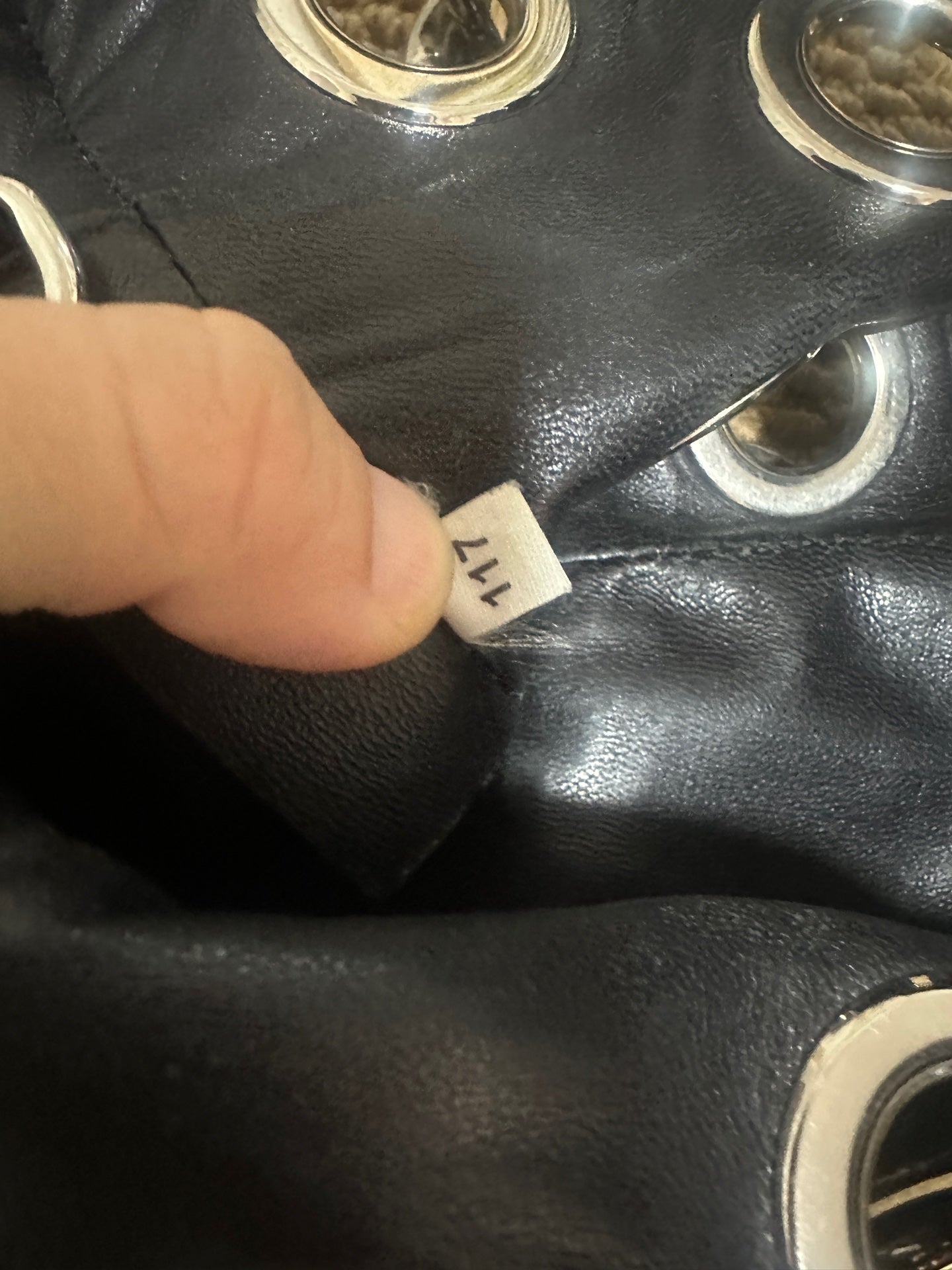 Prada - Punk Eyelet Chain Bag (Runway Model) - Grained leather - Black - (mini)