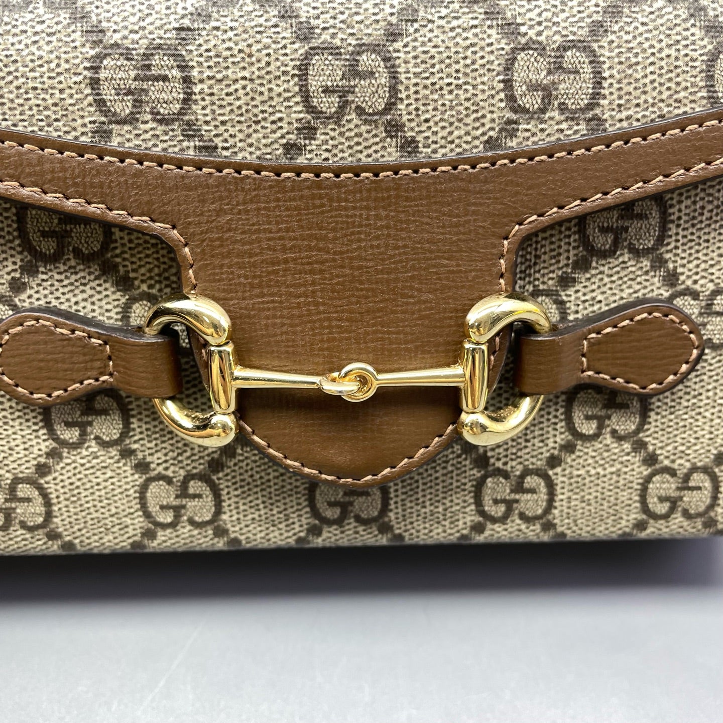 Gucci - Horsebit 1955 Mini Bag - GG Supreme canvas with leather trim - Brown - (mini)