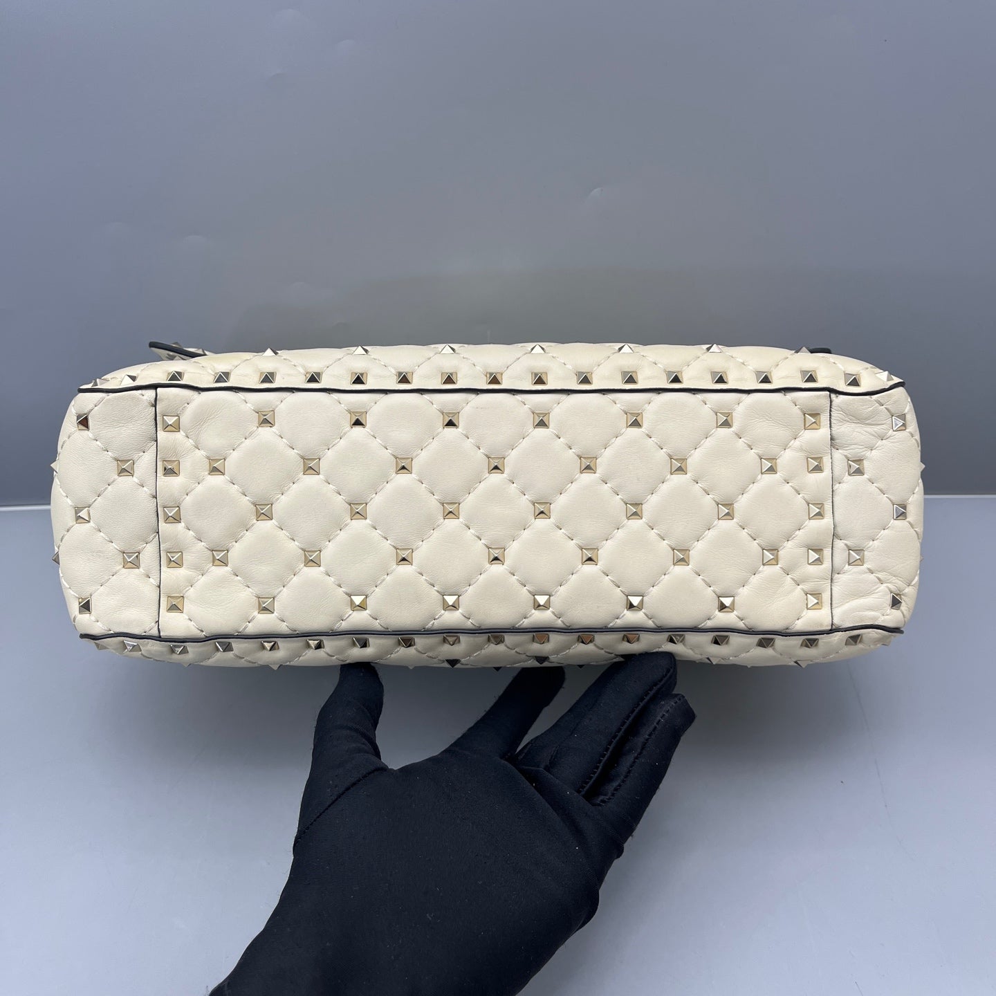Valentino - Rockstud Messenger Bag - Leather - White - (medium)