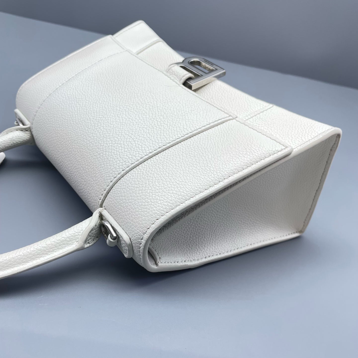 Balenciaga - Hourglass Small Bag - Grained leather - White - (mini)