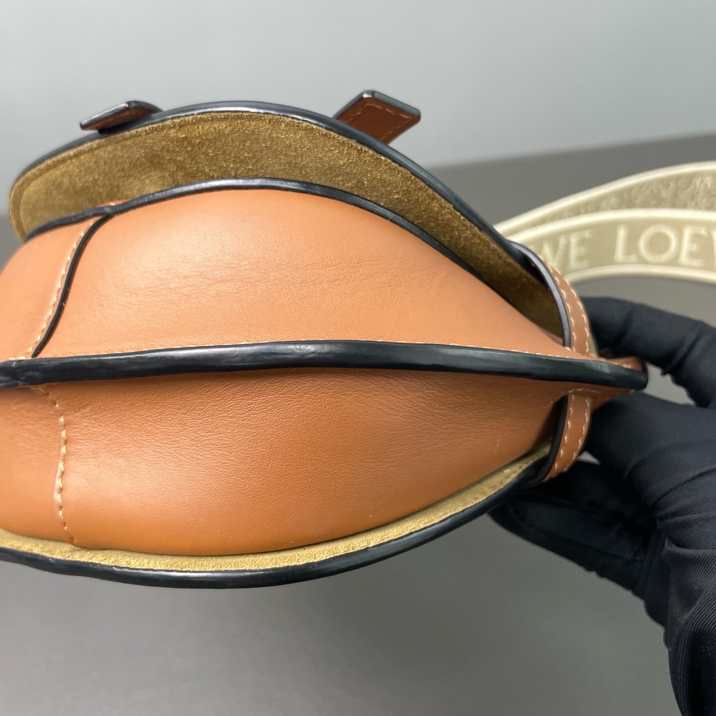 Loewe - Gate Mini Dual Saddle Bag with Wide Strap - Leather - Camel - (mini)