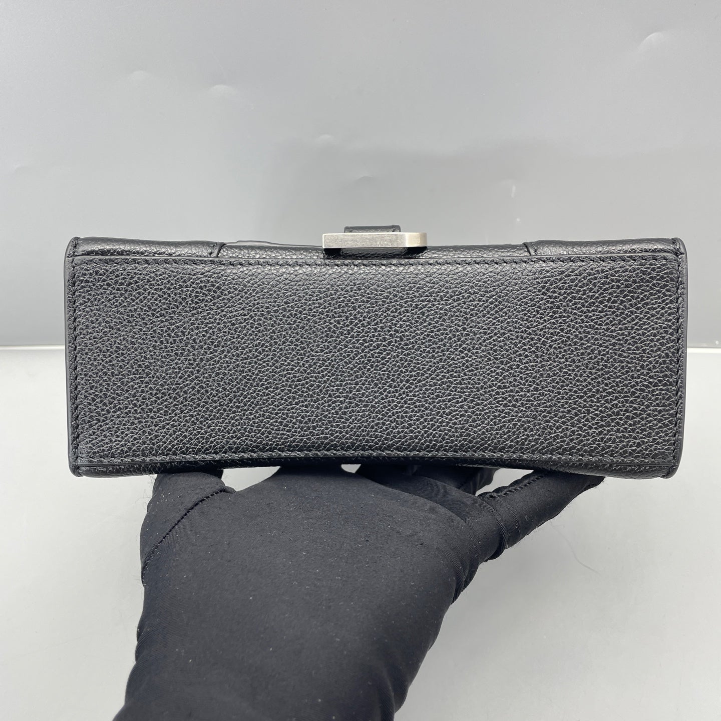 Balenciaga - Hourglass XS - Pebbled leather - Black - (mini)