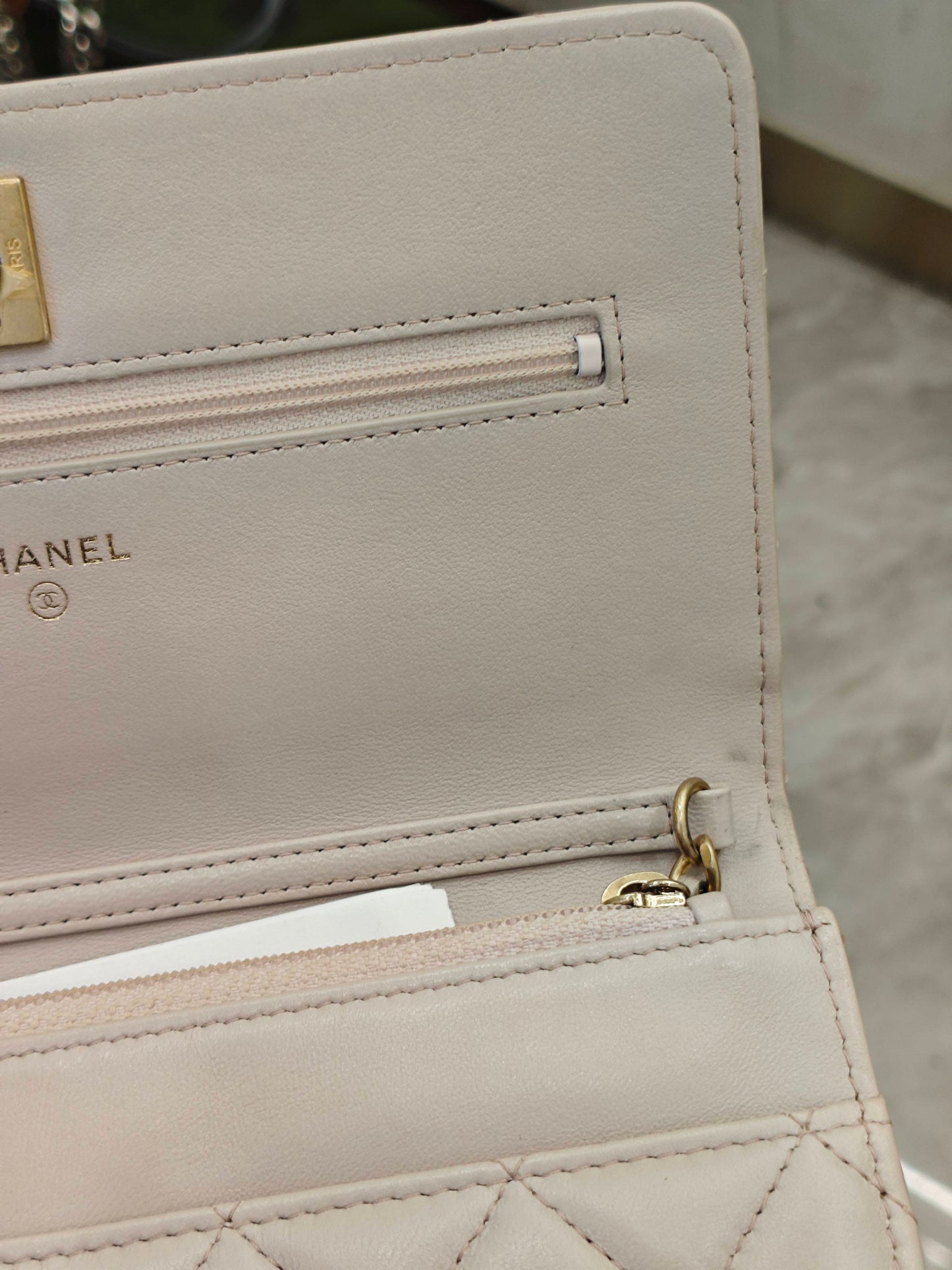 Chanel - Wallet on Chain (WOC) with Gold Ball Charm - Lambskin leather - Light Purple - (mini)