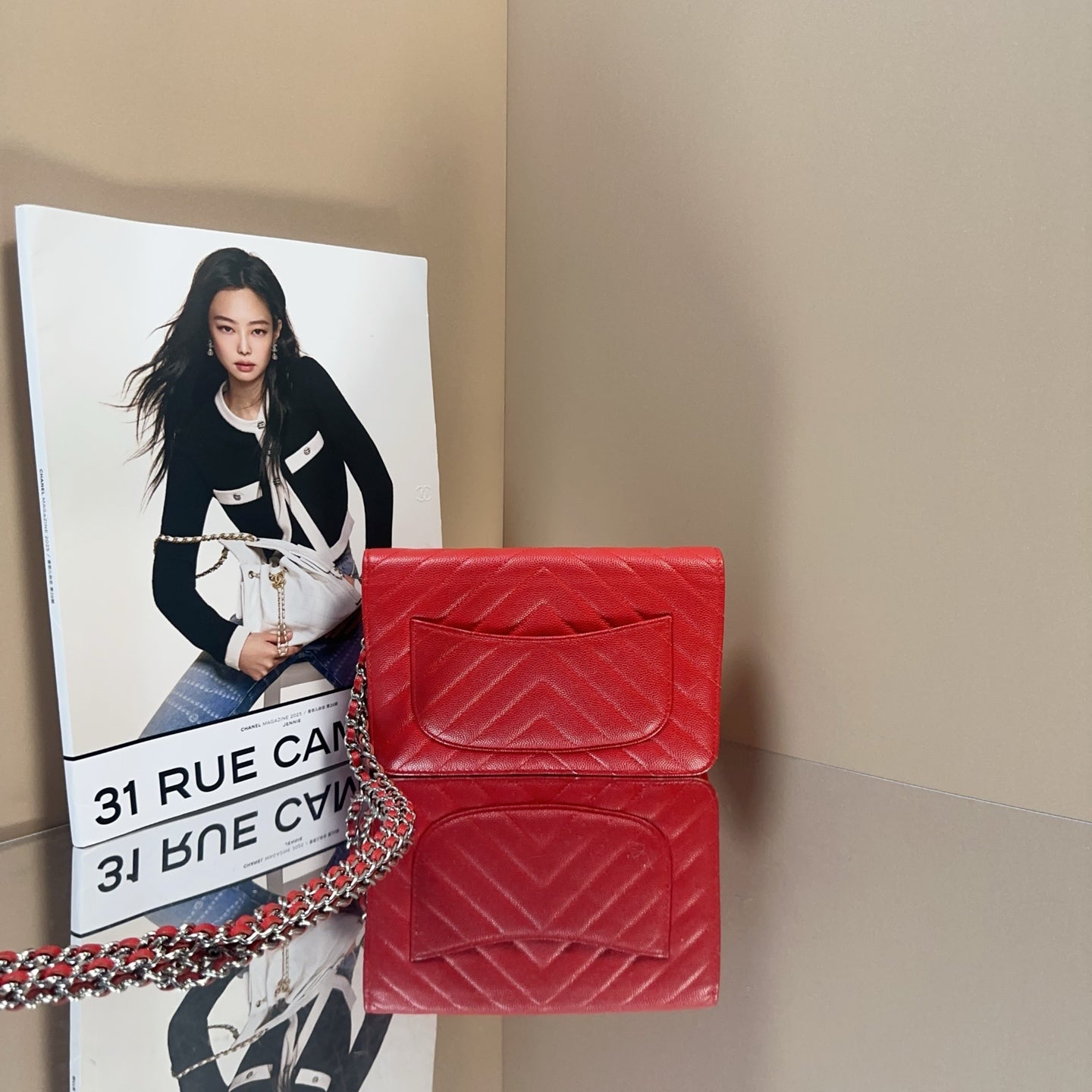 Chanel - WOC (Wallet on Chain) - Caviar leather - Red - (mini)