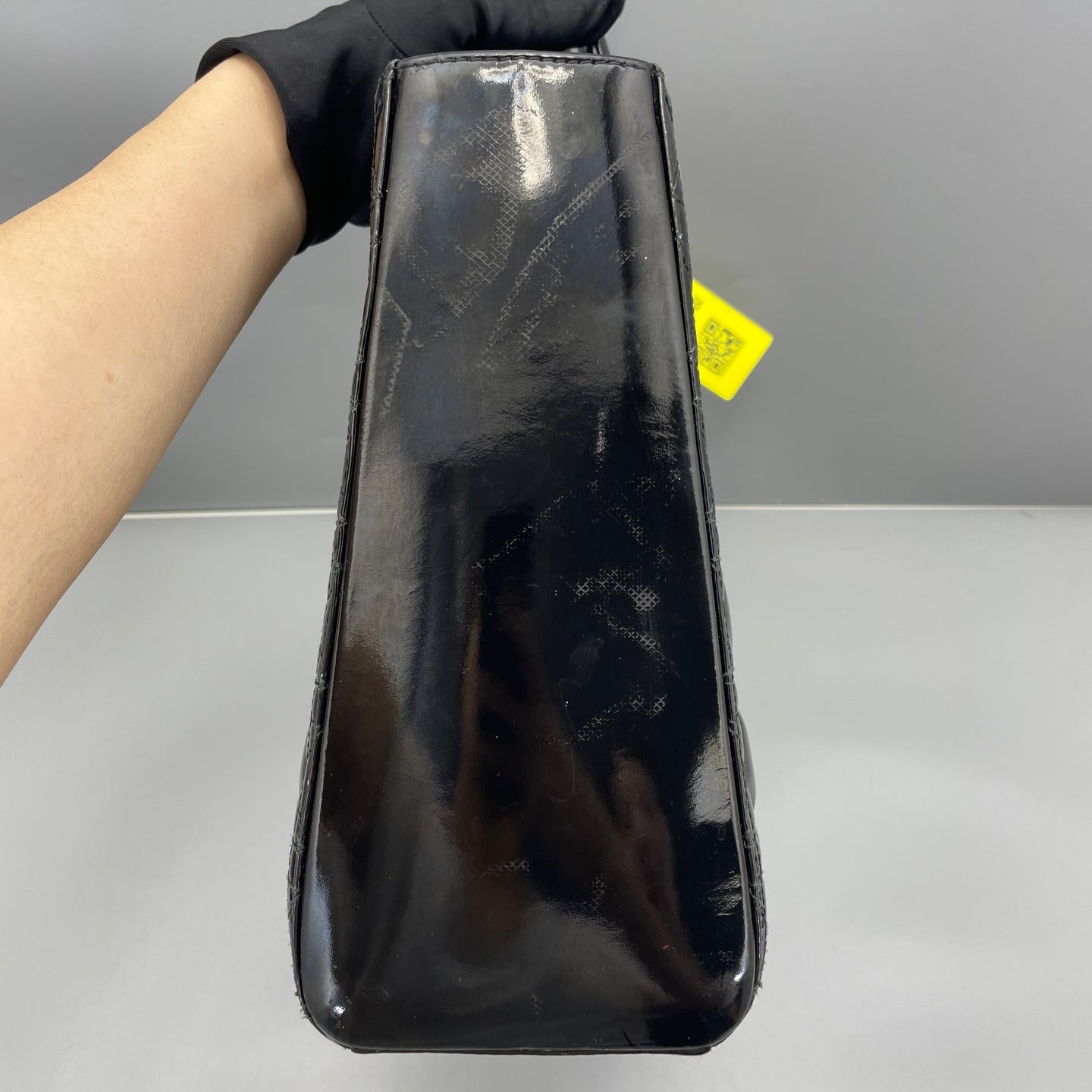 Dior - Lady Dior Large - Patent leather - Black - (Large)