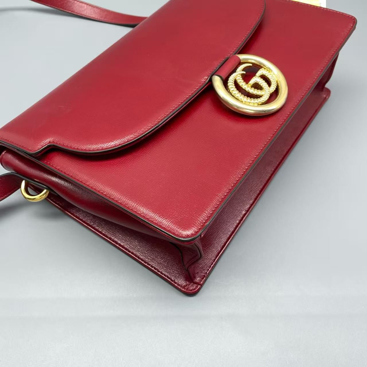 Gucci - Double G Messenger Bag - Leather - Red - (medium)