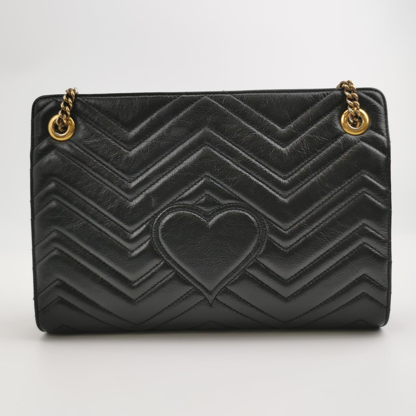 Gucci - GG Marmont Matelassé Flap Bag - Leather - Black - (medium)