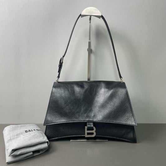 Balenciaga - Crush Medium Shoulder Bag - Leather - Black - (medium)