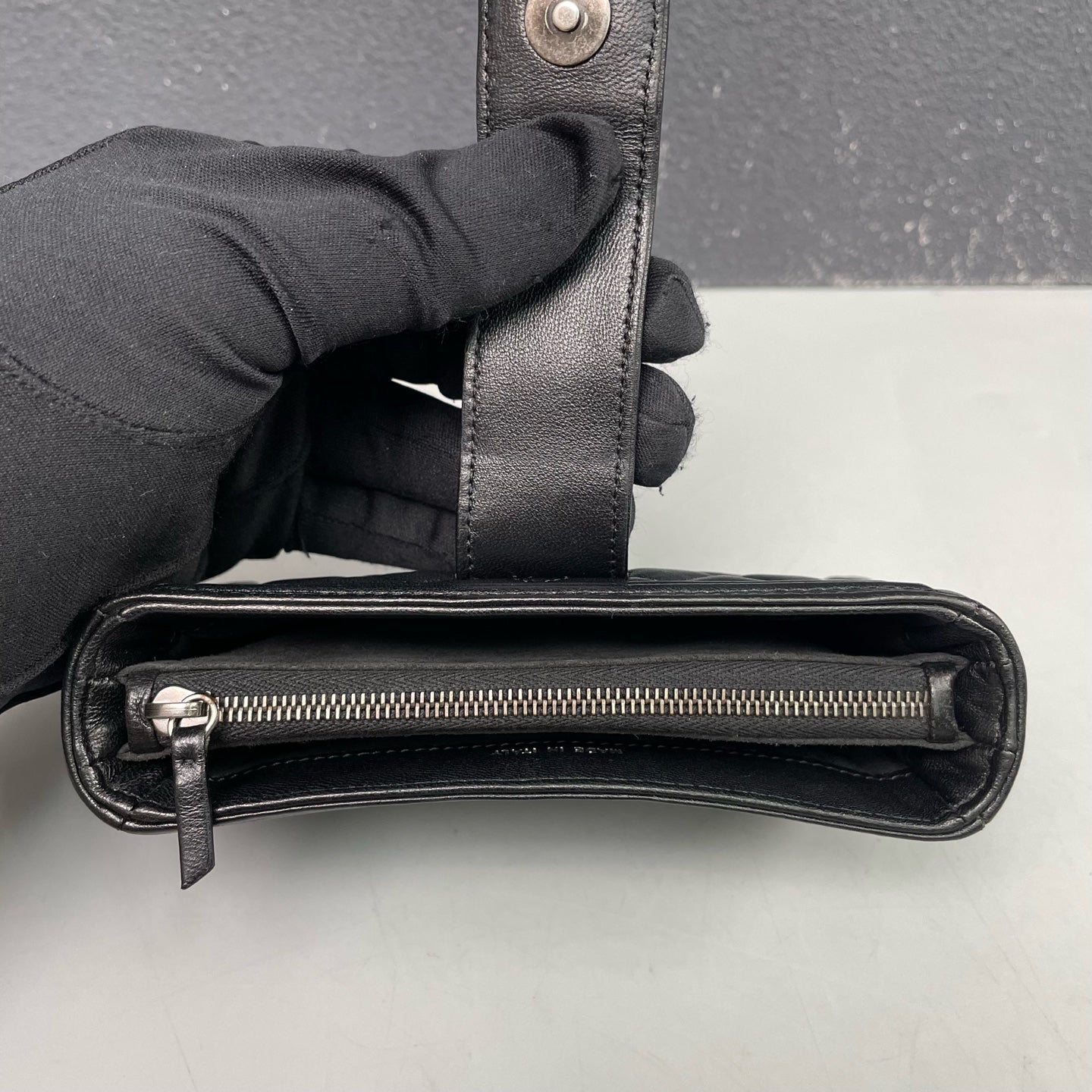 Chanel - Le Boy Three-Layer Wallet - Leather - Black - (mini)