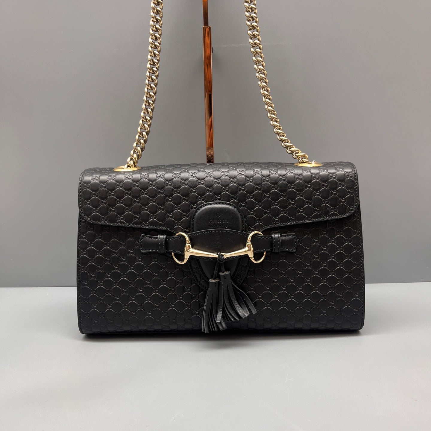 Gucci - Emily Microguccissima Chain Bag - Leather - Black - (Medium)