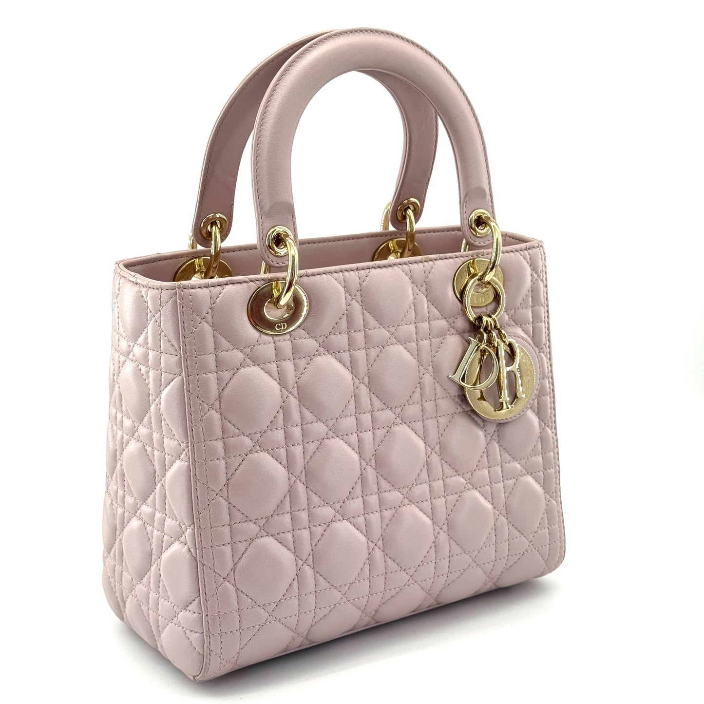 Dior - Lady Dior (Medium) - Lambskin leather - Pink - (Medium)