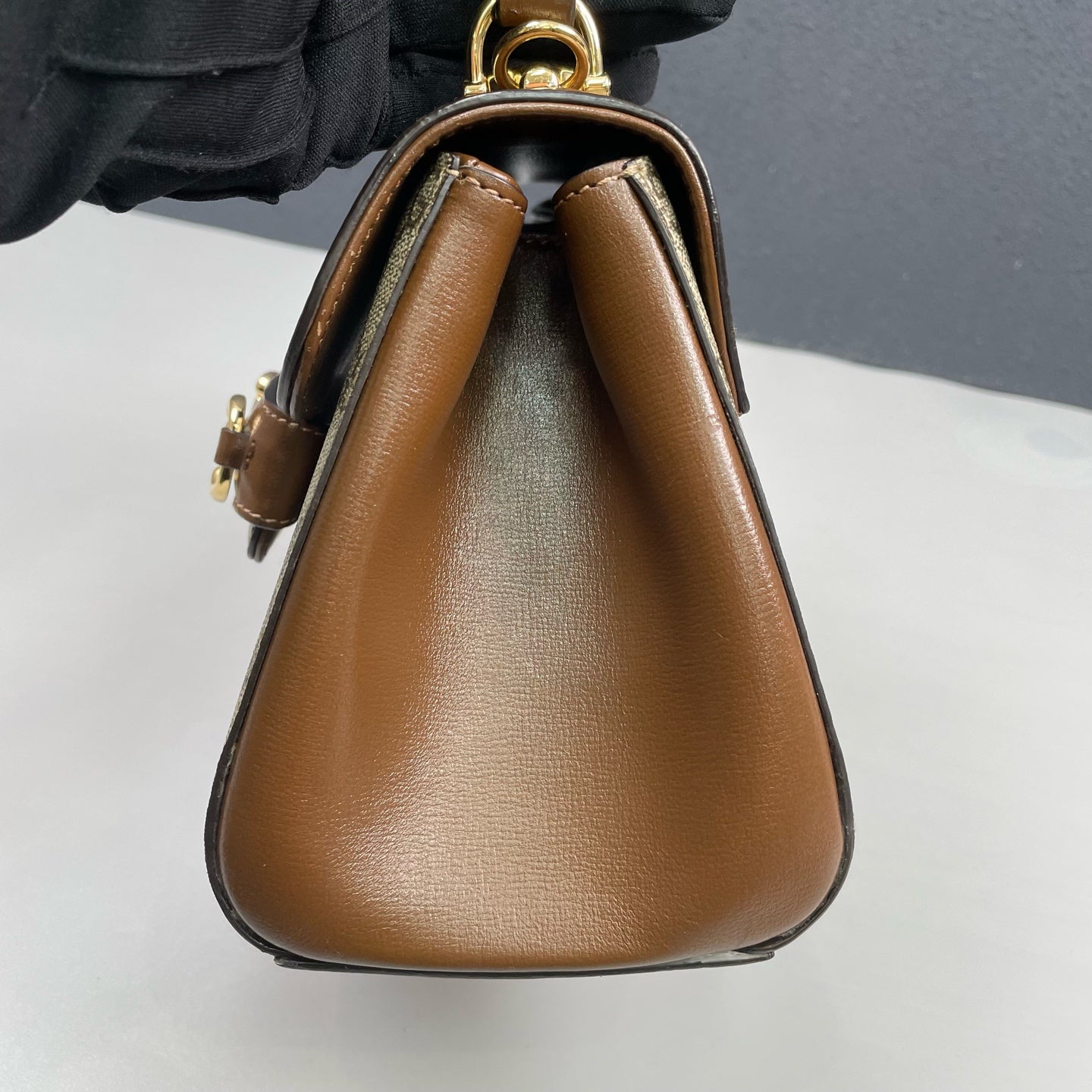 Gucci - Horsebit 1955 Messenger Bag - GG Supreme coated canvas with brown leather trim - Brown - (small)