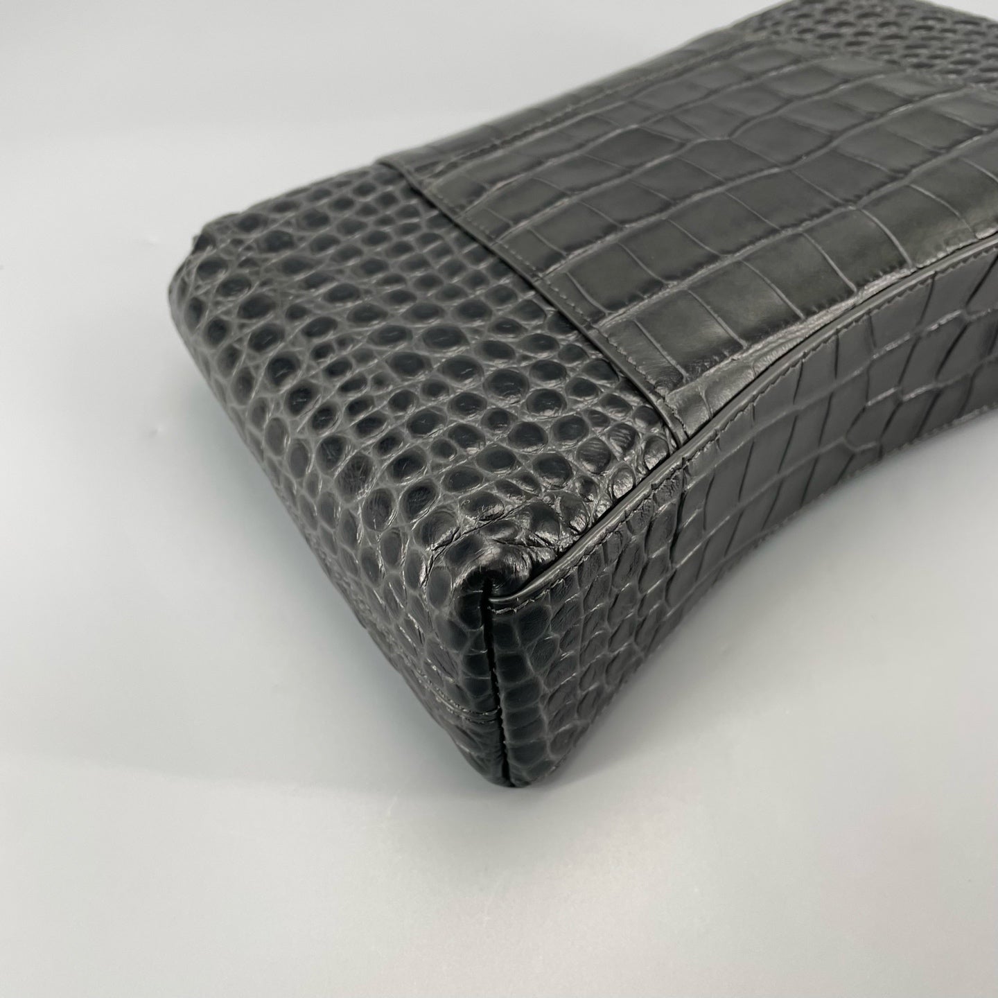 Balenciaga - Hourglass - Leather (crocodile-embossed) - Dark Green - (small)