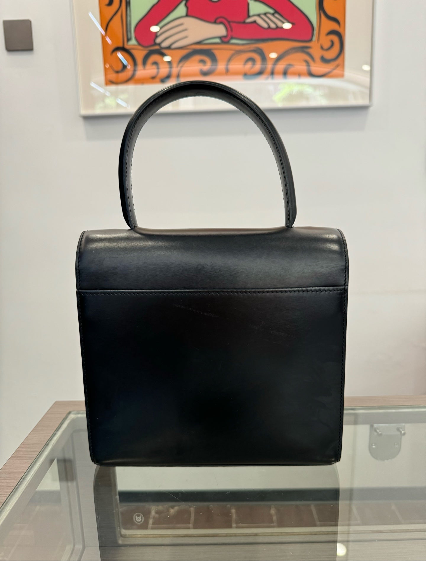 Cartier - Panthère Top Handle Bag - Leather - Black - (small)