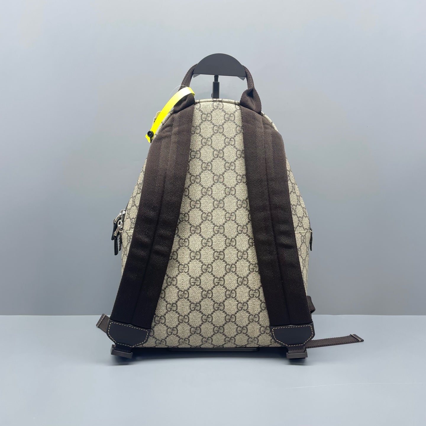 Gucci - GG Supreme Small Backpack - Coated canvas with leather trim and textile straps - Beige - (Small)