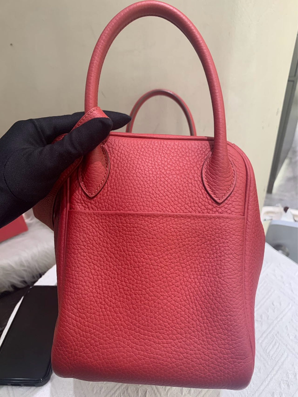 Hermès - Lindy 30 - Taurillon Clemence leather - Red - (medium)