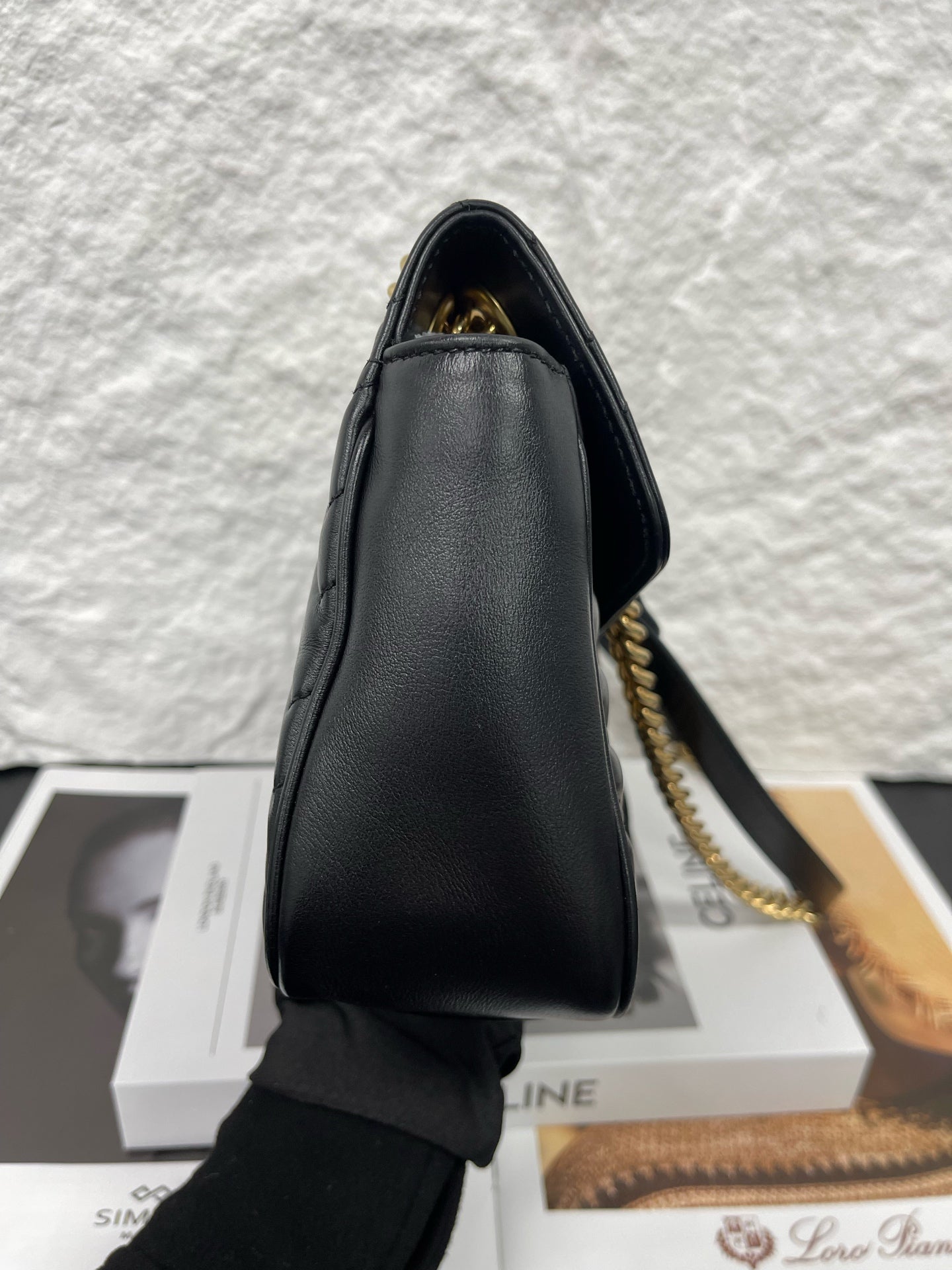 Gucci - Marmont Matelassé Shoulder Bag - Leather - Black - (medium)